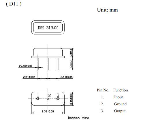 R315M D-11聲表面諧振器,濾波器